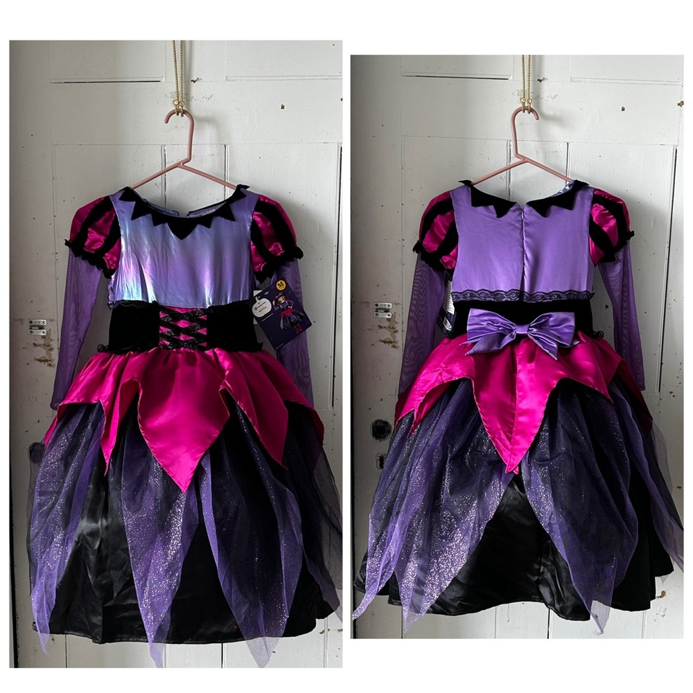 Disguise Girl's Witch Hoop Skirt Halloween Costume Cosplay NWT